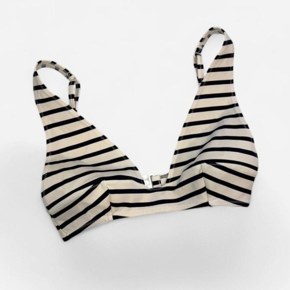 COS bikini top size 4 stripes deep v neck (flattering and comfortable!)